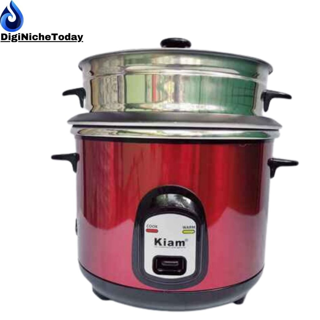 Kiam 1.8Ltr Rice Cooker Double Pot(1ss+1ns) RC-8702 Red