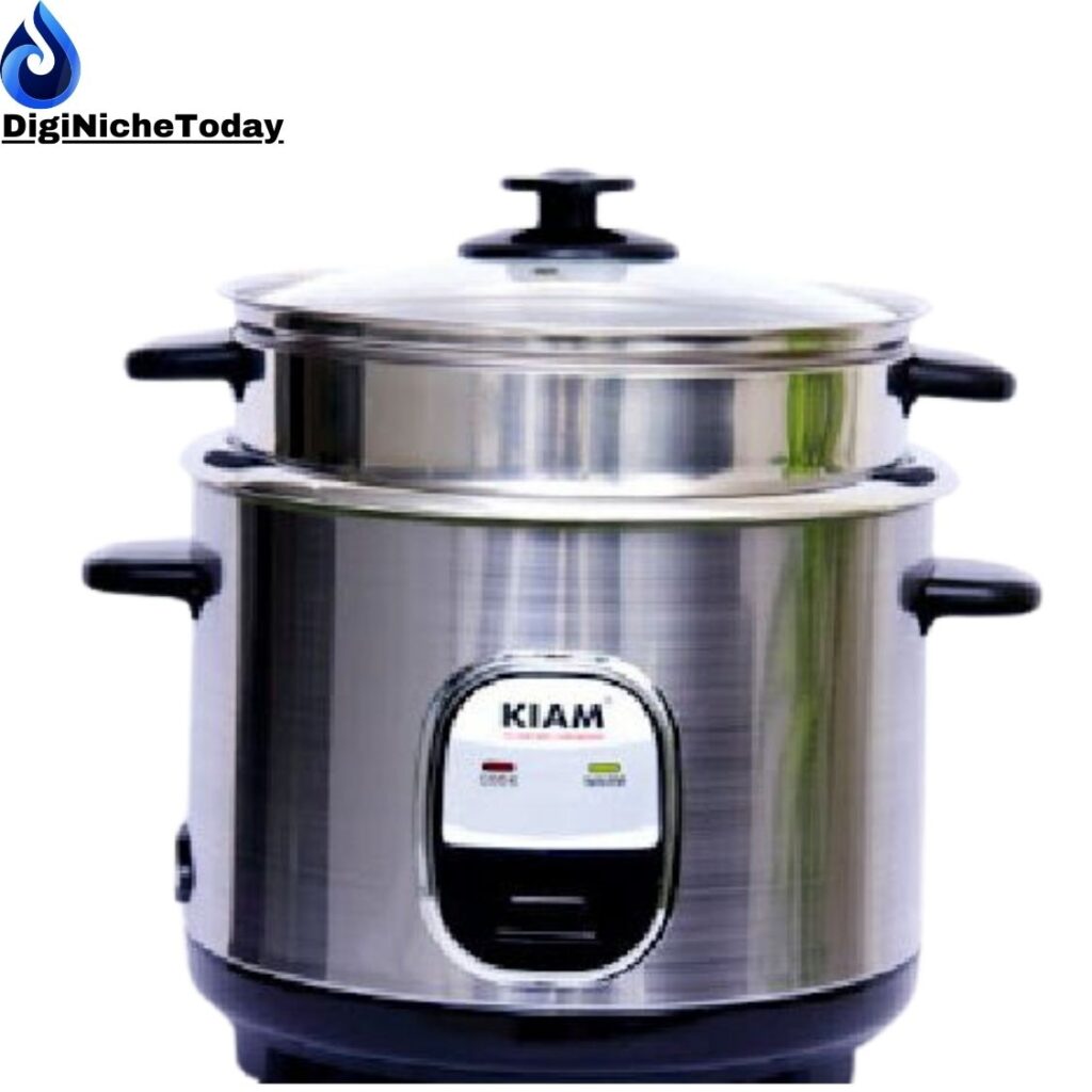 Kiam Rice Cooker steel (double glass ss bati) straight 1.8L