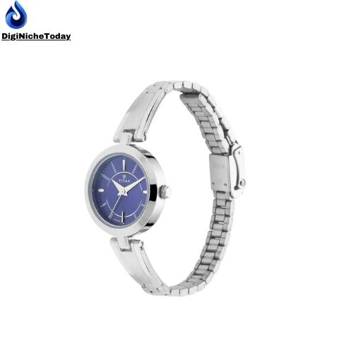 Titan 2598SM03 Blue Dial Metal Strap Women’s Watch